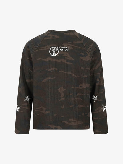 Cross Star Camo Waffle Raglan Long Sleeve Tee