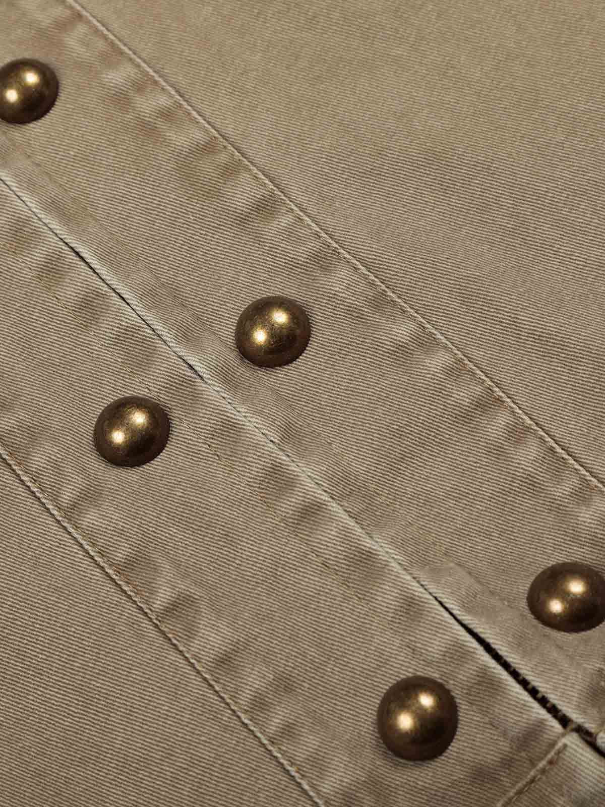 Military Buttoned Shoulder Epaulets Cropped Jacket