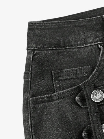 Napoleon Military Button Mini Skirt