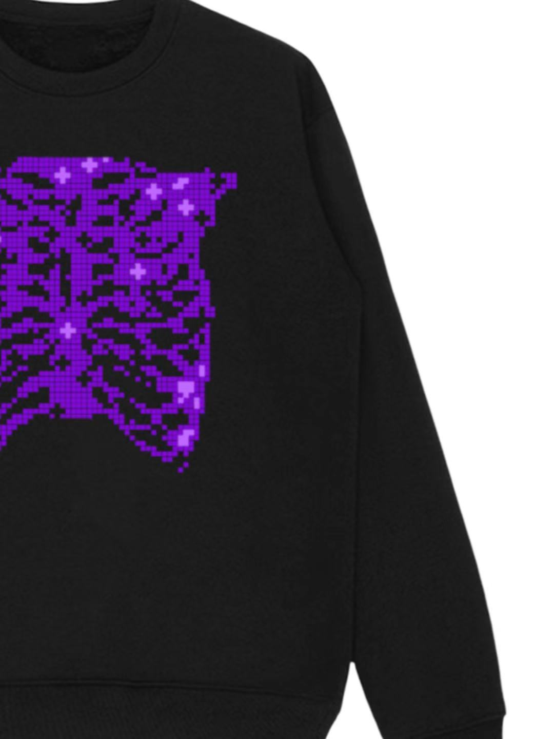 Purple Pixel Art Sweatshirt 
