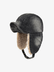 Street-style Retro Distressed Cowboy Aviator Cap
