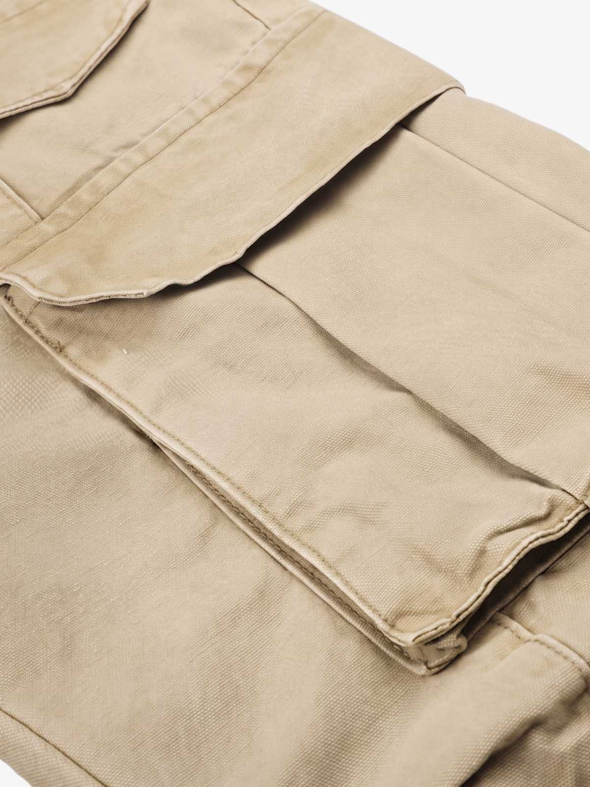 Studded Multi-Pocket Straight-Leg Work Pants