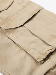 Studded Multi-Pocket Straight-Leg Work Pants
