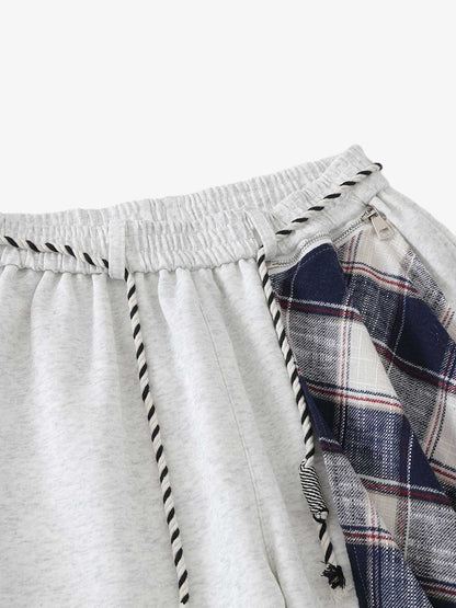 Plaid Patchwork Sweatpants 