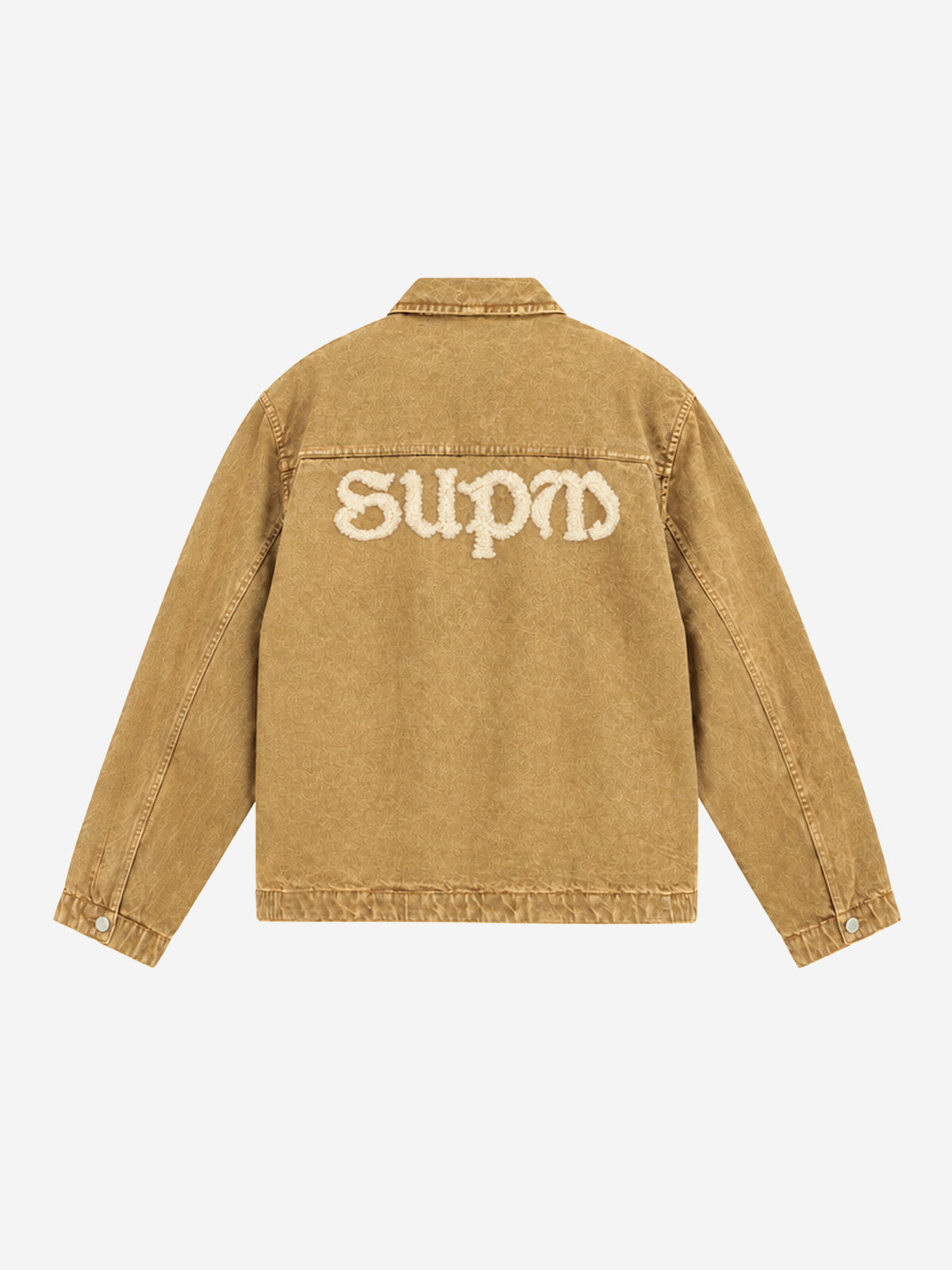 Scorpion Embroidered Washed Distressed Denim Jacket