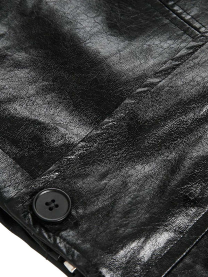 Retro Motorcycle PU Leather Jacket 