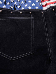 Jeans mit Grafik und mehreren Knöpfen