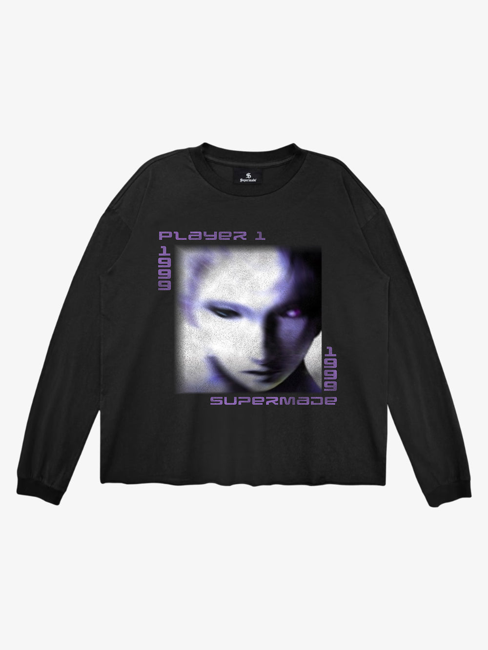 Gaming Character Graphic Washed Boxy Long Sleeve Tee
