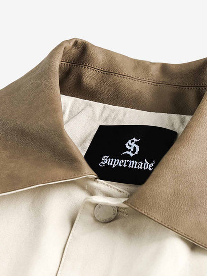 Contrast Collar Pocket Jacket