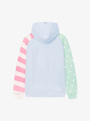 Distressed Flag Graphic Star-Stripe Color Block Hoodie