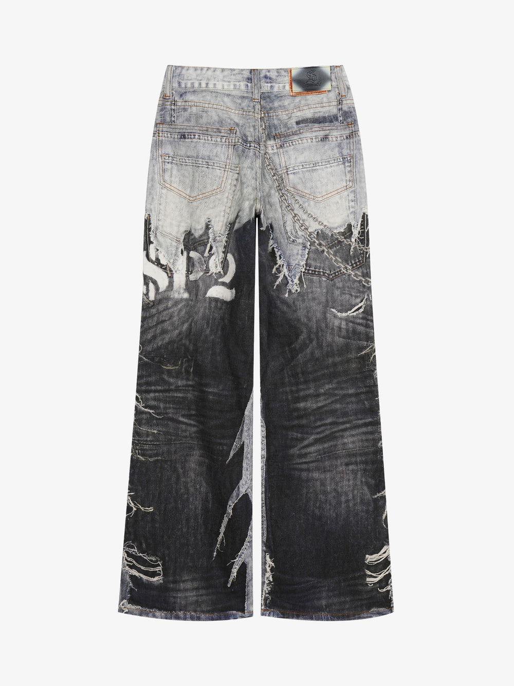 Punk-Style Baggy Wide-Leg Jeans