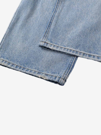 Retro-Jeans mit Rissen und weitem Bein
