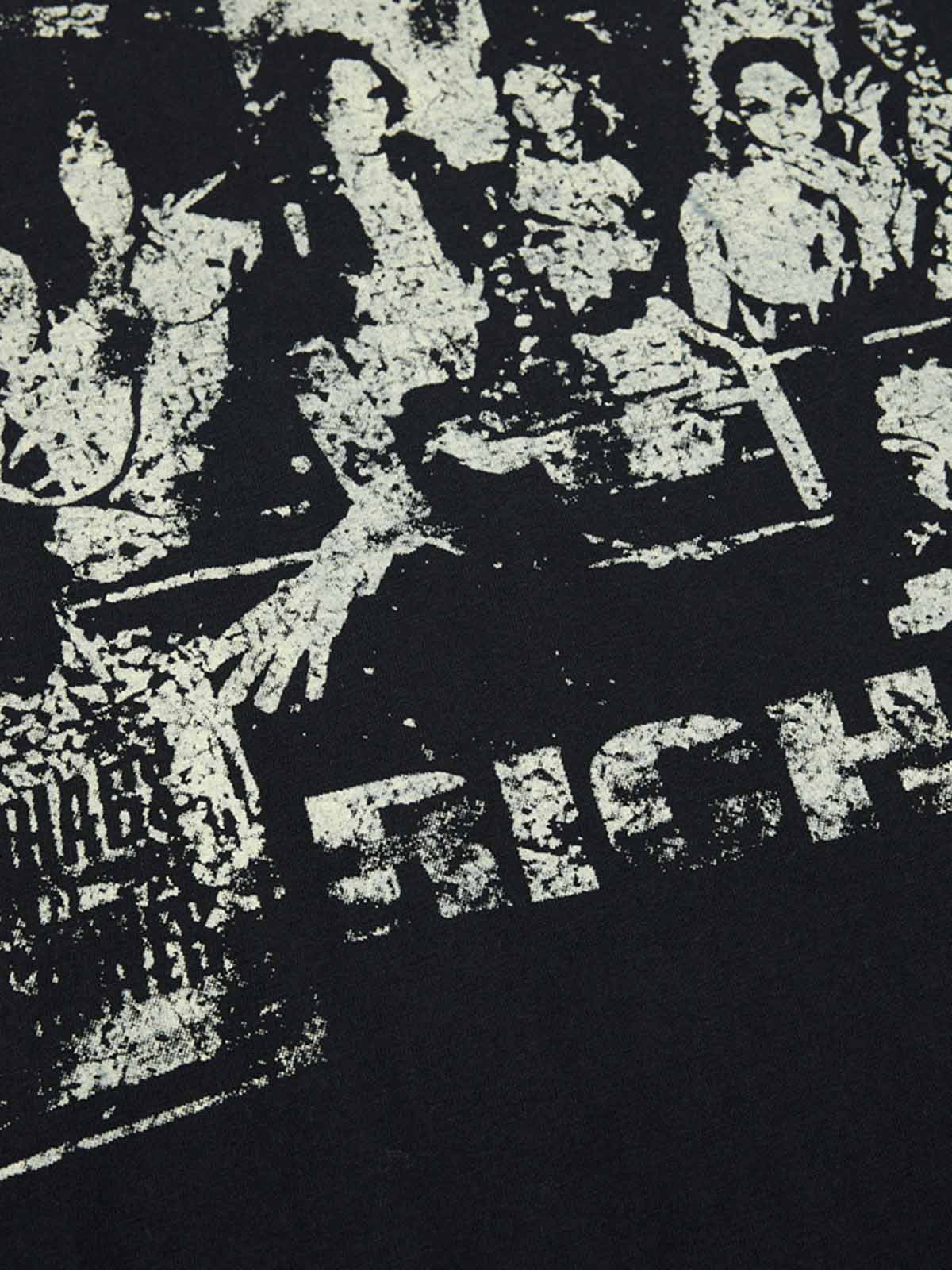 Character Graphic Spray-Dyed Distressed Layered Long Sleeve Top