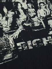 Character Graphic Spray-Dyed Distressed Layered Long Sleeve Top