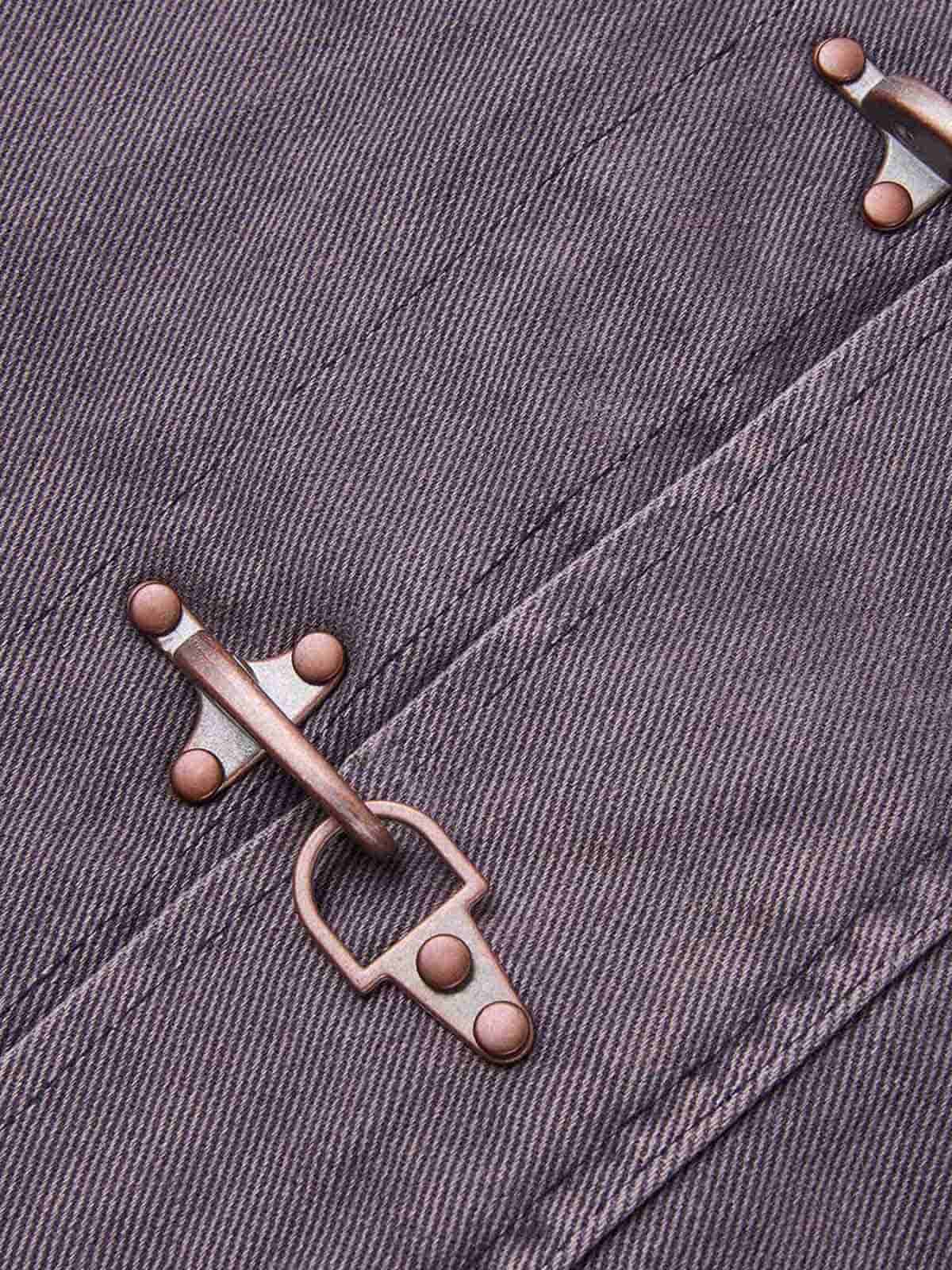 Distressed Metal Buckle Jacket