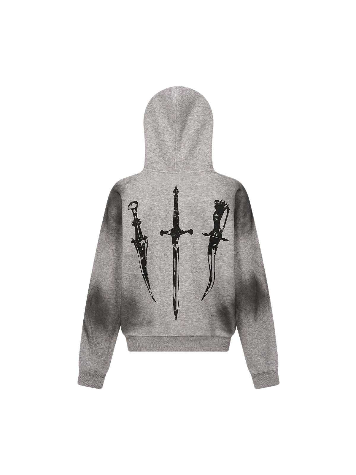 Thesupermade Wasteland Style Cardigan Zip UP Fur Hooded Jacket - 2279