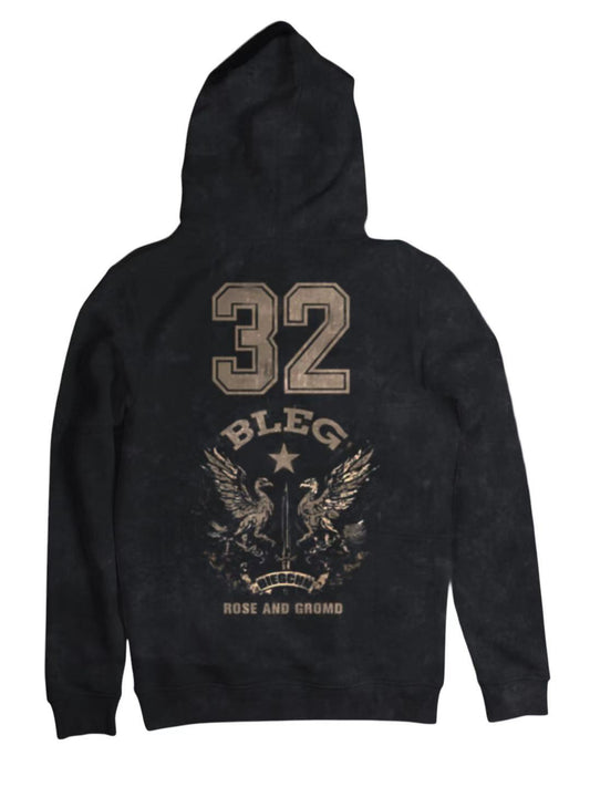 Skeleton Print Bones Zip Design Hoodie 