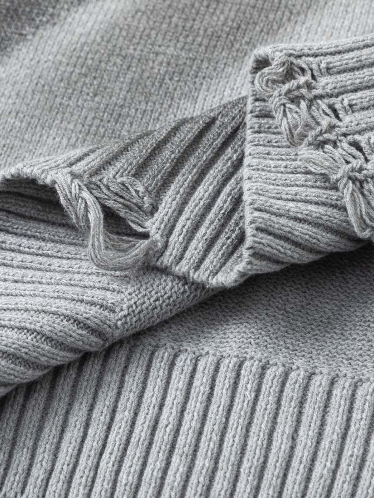Inkjet Damaged Knitted Sweater 