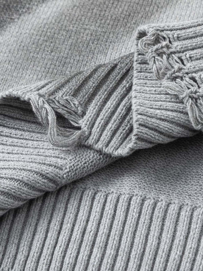 Inkjet Damaged Knitted Sweater 