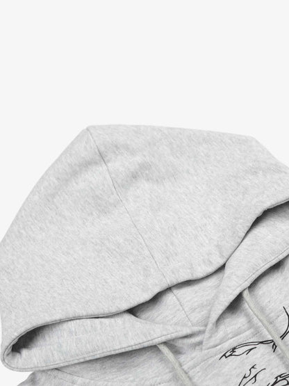 Embroidered Graphic Studded Hoodie and  Wide Leg Sweatpants Set