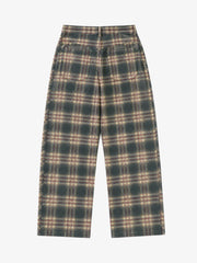 All-Over 3D Plaid Graphic Straight-Leg Jeans