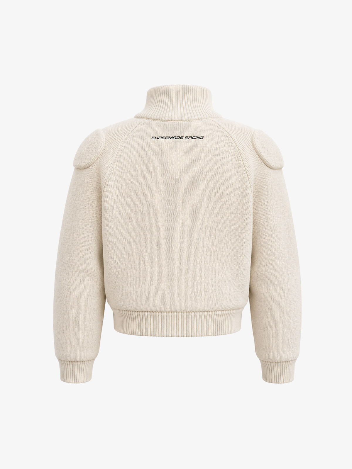 Scorpion Embroidered Padded Cropped Zip Sweater