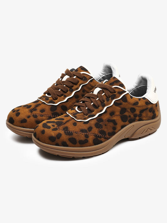 Leopard Print Sneakers for Women - Trendy and Comfortable Athletic Shoes 