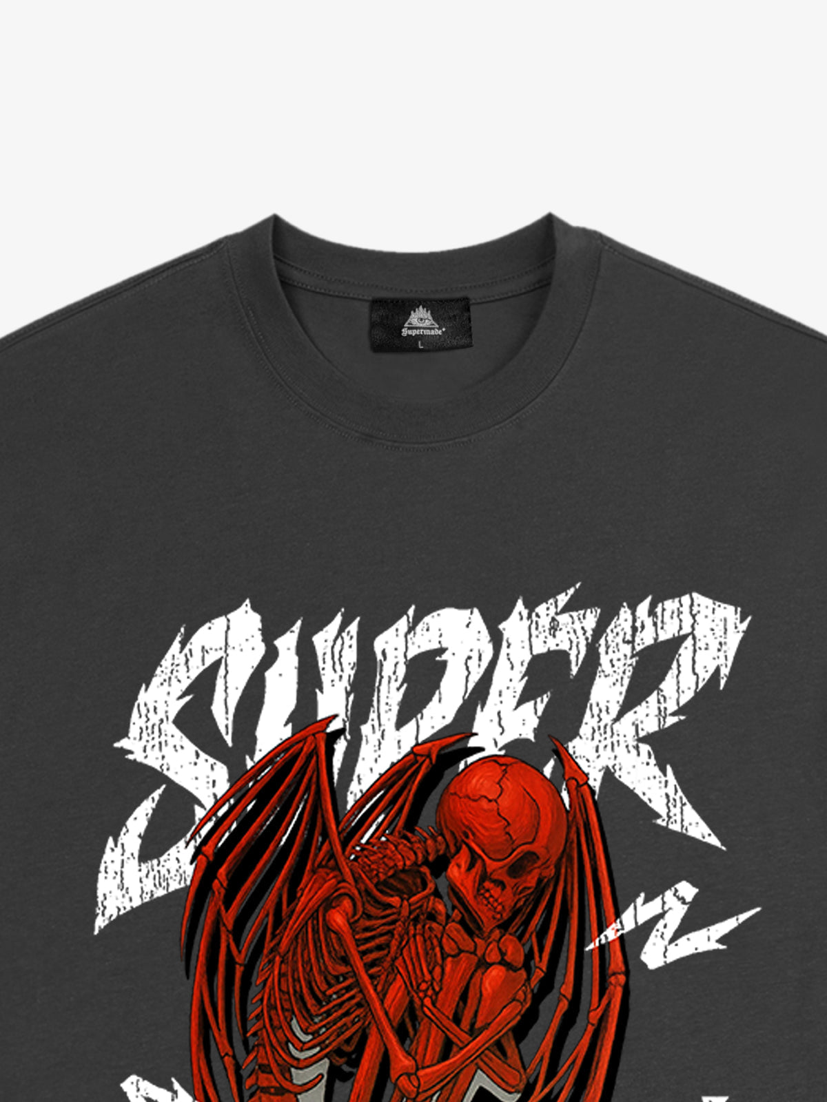 Street Angel and Devil Hatching Pattern T-shirt 