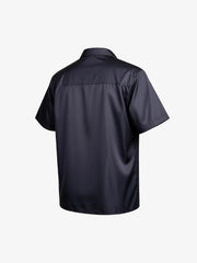 Red Blindfold Horse Camp Collar Boxy Shirt 