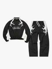 Digital Camo Patchwork Windbreaker & Pants Set