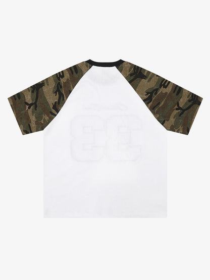 Camo Patchwork Embroidered Tee