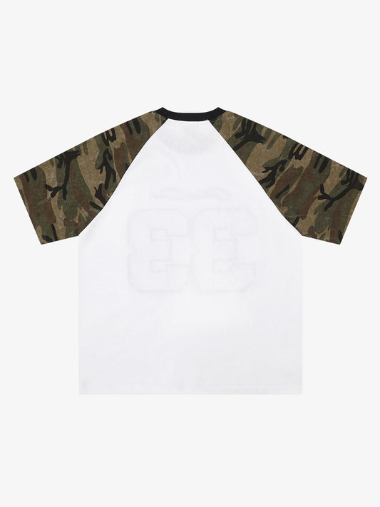 Camo Patchwork Embroidered Tee