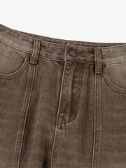 High-Waisted Wide-Leg Cargo Pants with Unique Pocket Design 