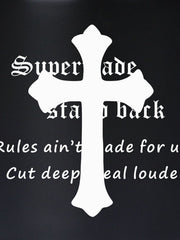 Supermade Black Gothic Cross Pattern Mug 