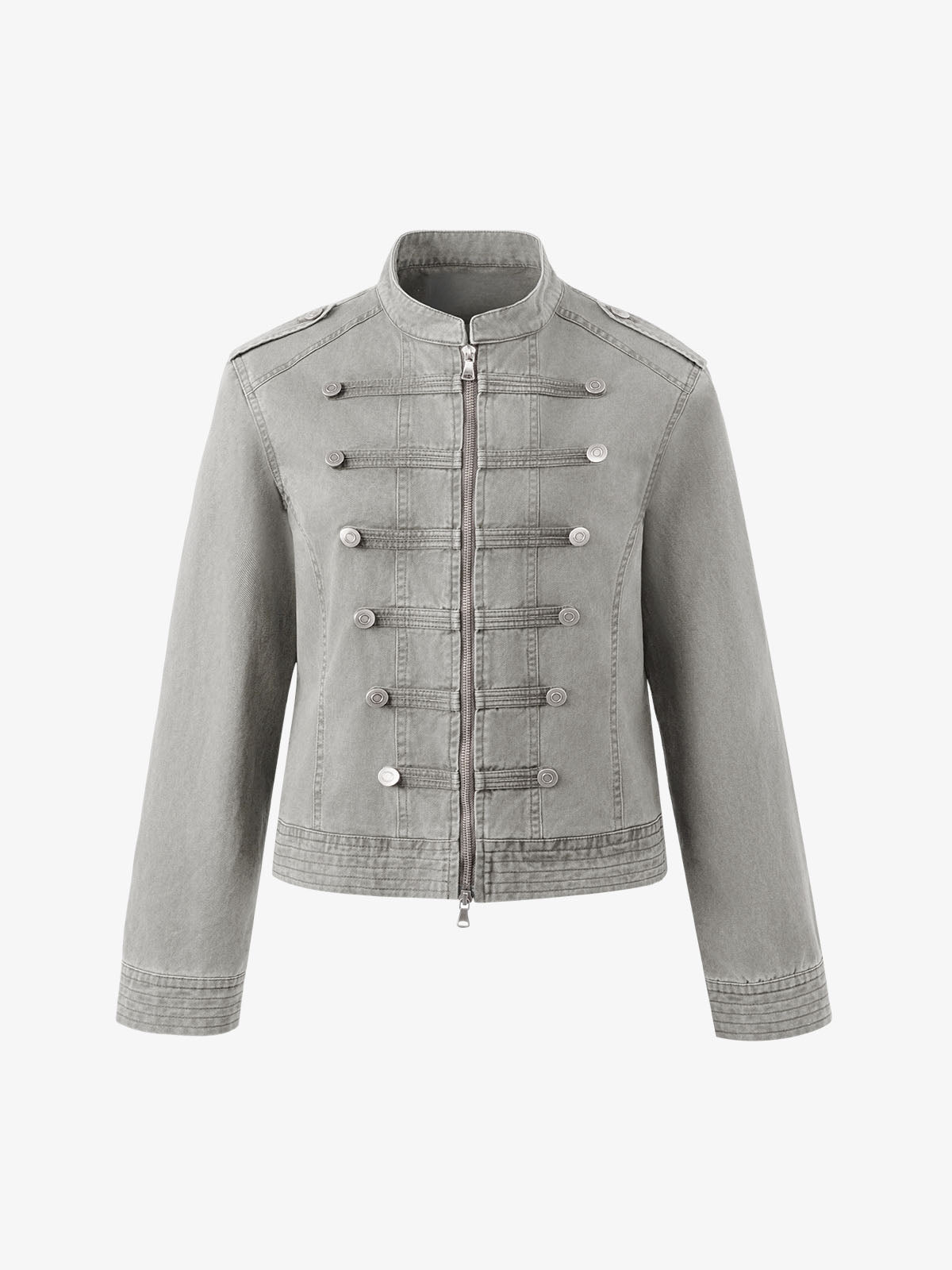 Military Napoleon Button Slim Jacket