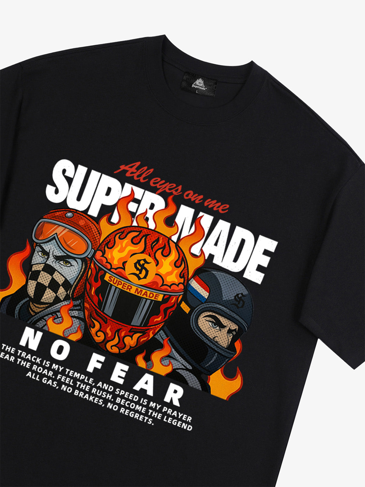 Motorcycle racing graphic T-shirt 