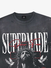 Jesus Prayer Graphic Ink Splatter Tee
