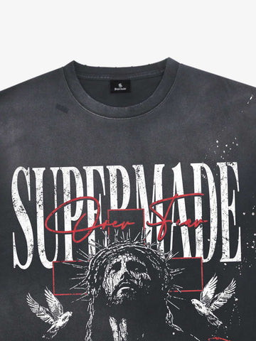 Jesus Prayer Graphic Ink Splatter Tee