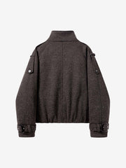 Double-Breasted Stand-Collar Jacket