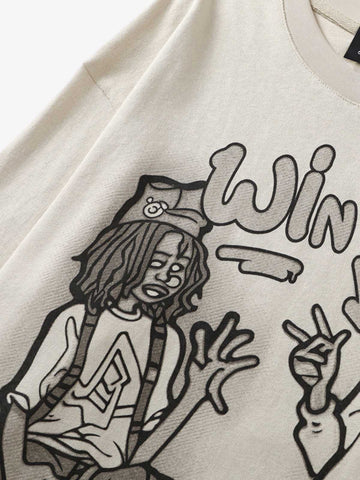 Graffiti Patchwork Long Sleeve Tee