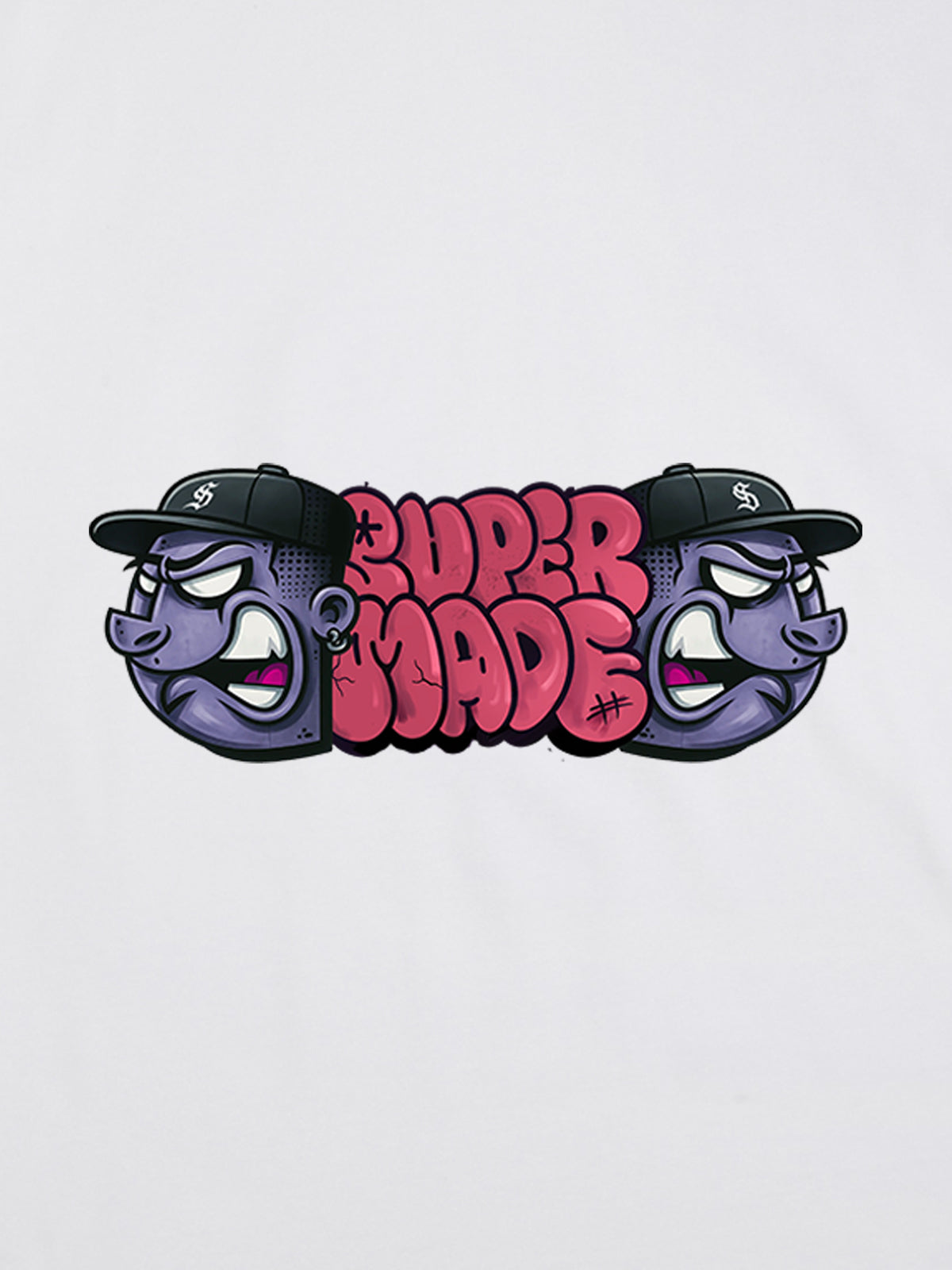 Supermade Graffiti Head Stylish Graphic T-Shirt 