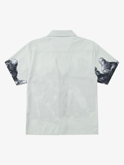 Renaissance Sketch Art Cuban Shirt 