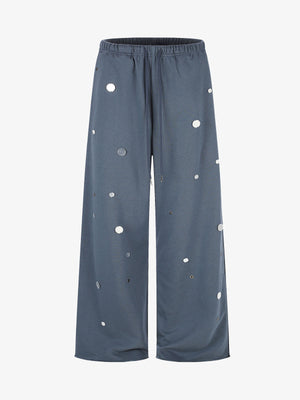 Sequin Detail Low Rise Baggy Sweatpants