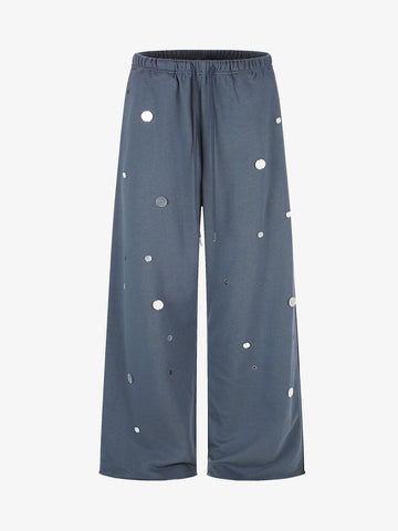 Sequin Detail Low Rise Baggy Sweatpants