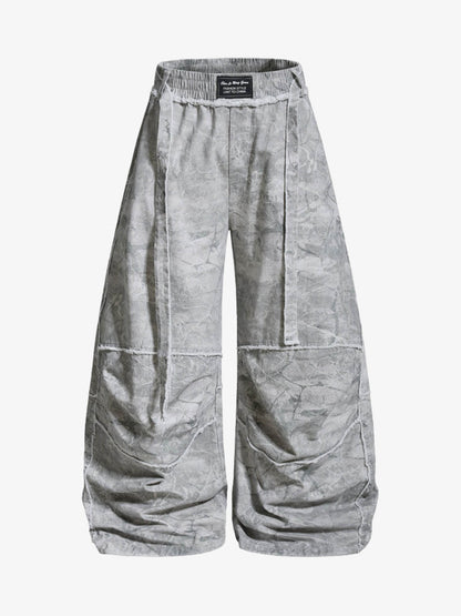 Tie-Dye Drawstring Wide-Leg Pants