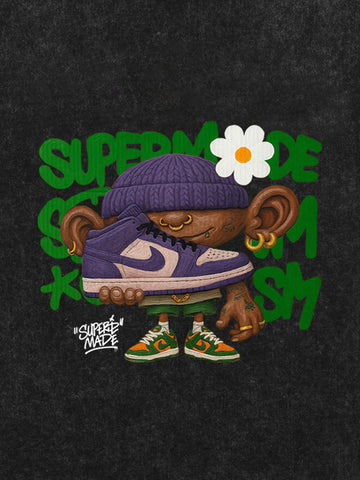 Street Cartoon Sneaker Graffiti Sneaker T-shirt 