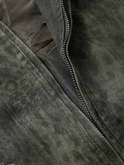 Leopard Distressed Bomber Jacket