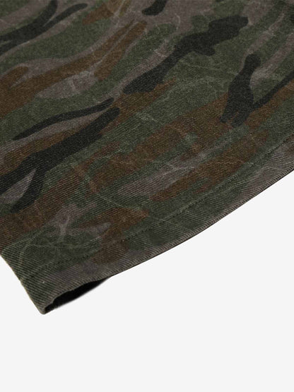 Faded Camo Graphic Wide-Leg Cargo Pants 