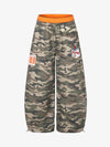 Camo Double Waist Baggy Barrel Sweatpants