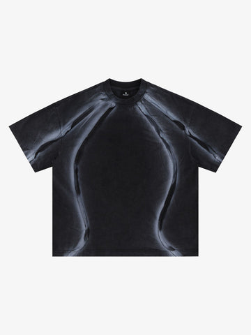 Retro Structured Panels T-Shirt 